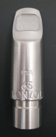 Ponzol Stainless Steel 65 (.065) Soprano Saxophone Mouthpiece (NOS)